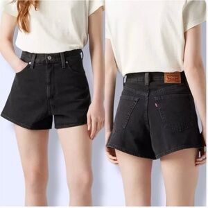 Levi's Women's Black High Waisted Mom Denim Shorts size 30